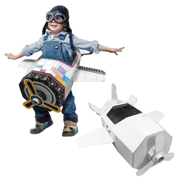 Airplane-Flyme Cardboard Pretend Play Plane (artwork/plain)