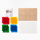 DIY玻璃紙拼貼MDF擺飾 MDF Standing Decoration with Colored Cellophane DIY Kit