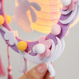 中秋節不織布圓形紙燈籠(附小燈) Mid-Autumn Festival Non-woven Decorative Round Paper Lantern (with light)