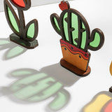 DIY玻璃紙拼貼MDF擺飾 MDF Standing Decoration with Colored Cellophane DIY Kit