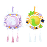 中秋節不織布圓形紙燈籠(附小燈) Mid-Autumn Festival Non-woven Decorative Round Paper Lantern (with light)