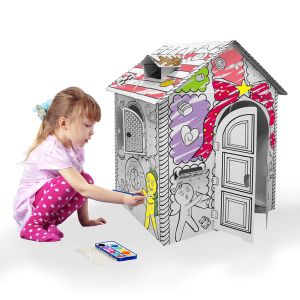 薑餅紙屋 Cardboard Gingerbread Playhouse