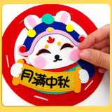 中秋節不織布圓形燈籠 (附LED燈) Mid-Autumn Festival Round Lantern (with LED light)