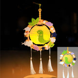 中秋節不織布圓形紙燈籠(附小燈) Mid-Autumn Festival Non-woven Decorative Round Paper Lantern (with light)