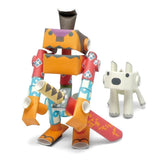 PIPEROID-動態-紙模型-日本-Rokusuke & Hachi-Paper craft robot kit-Japan