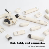 PIPEROID-動態-紙模型-日本-Animals Dog Pug-Paper Craft kit-Japan