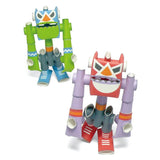 PIPEROID-動態-紙模型-日本-Super Red & El Blue-Paper Craft robot kit-Japan