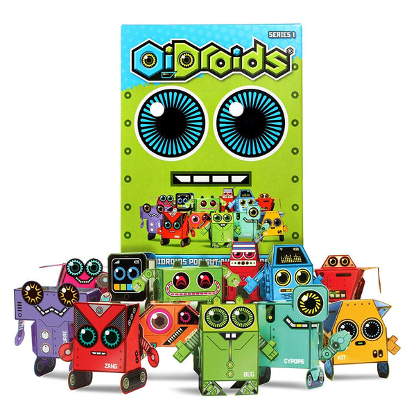 OiDroids-紙模型-機械人系列-Series 1-Pack of 15-Papercraft-Robot-Cards