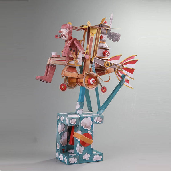 神奇動態-紙模型-飛行夢想家-Automata Paper Machine-Moving Model-Flying Dreamer