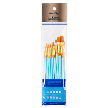 尼龍毛畫筆10支裝 Nylon Paint Artist Brushes (10pcs)