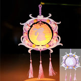 中秋節不織布圓形紙燈籠(附小燈) Mid-Autumn Festival Non-woven Decorative Round Paper Lantern (with light)