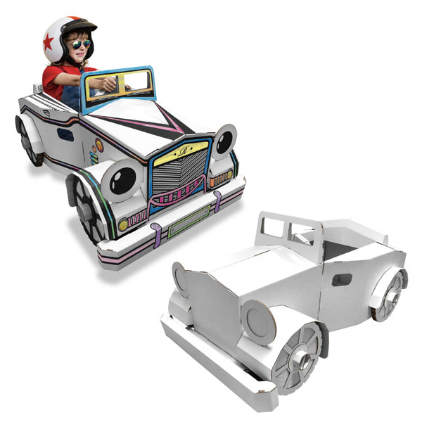 Car-Diesel Cardboard Pretend Play Car (artwork/plain)