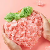 DIY手工搓紙粒貼畫掛飾-水蜜桃 Crumpled Tissue Paper Peach Craft