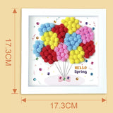 DIY 毛球相框座枱畫 DIY Pom Pom Balls Painting Art Kit