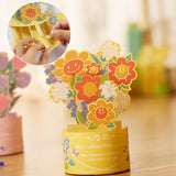 DIY 立體花盆燙金心意咭 (附裝飾燈串) DIY 3D Flowers Gold Foil Card with Lighting Chain