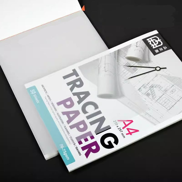 A4硫酸紙本 (50張/本) Tracing Paper Book (Transparent) 50pcs/book