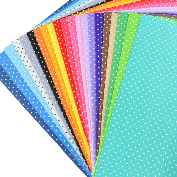 20色波點不織布料  20 Colors Polka Dots Non-woven Fabric Sheet
