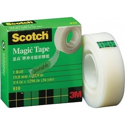 3M Scotch Magic Tape 3/4 in x 1296 in 思高牌神奇隱形膠紙-0.5吋 x 1296吋
