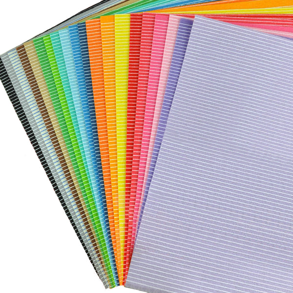 20色條紋不織布料 20 Colors Stripe Pattern Non-woven Fabric Sheet