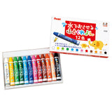Pentel Washable Crayon 可水抹粗蠟筆(12Colors)
