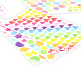 彩色圖案貼紙 (星星/心心/圓圈) 6張 Shaped Color Seal Sticker (Star,Heart,Circle) 6 Sheets