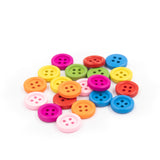 木鈕扣-圓形彩色 4孔 Colored Rounded Wooden Buttons (1.5cm / 2.5cm)